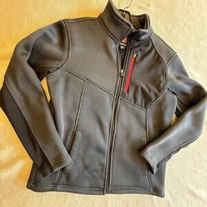 Swiss Tech Kids Dark Gray Jacket with Red Accent